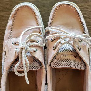 Beige Suede/fabric loafer